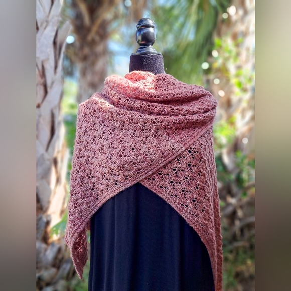 Hand Crafted OOAK Classic Exquisite Contemporary Wool Rosewood Knit Scarf - Picture 2 of 16